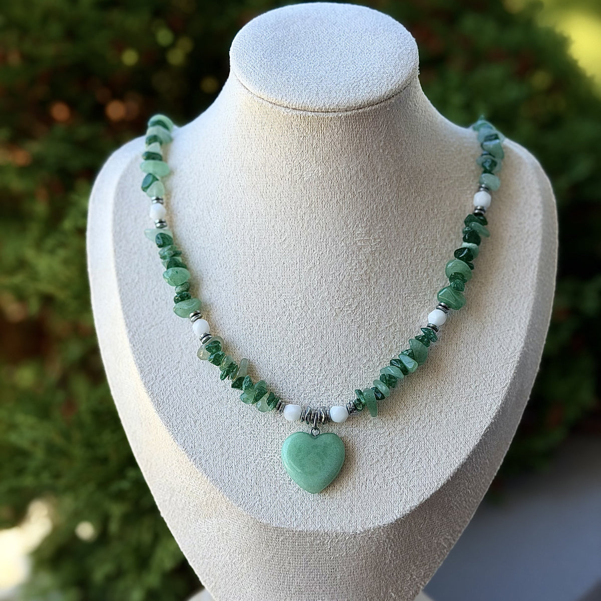 Green Aventurine Heart Necklace