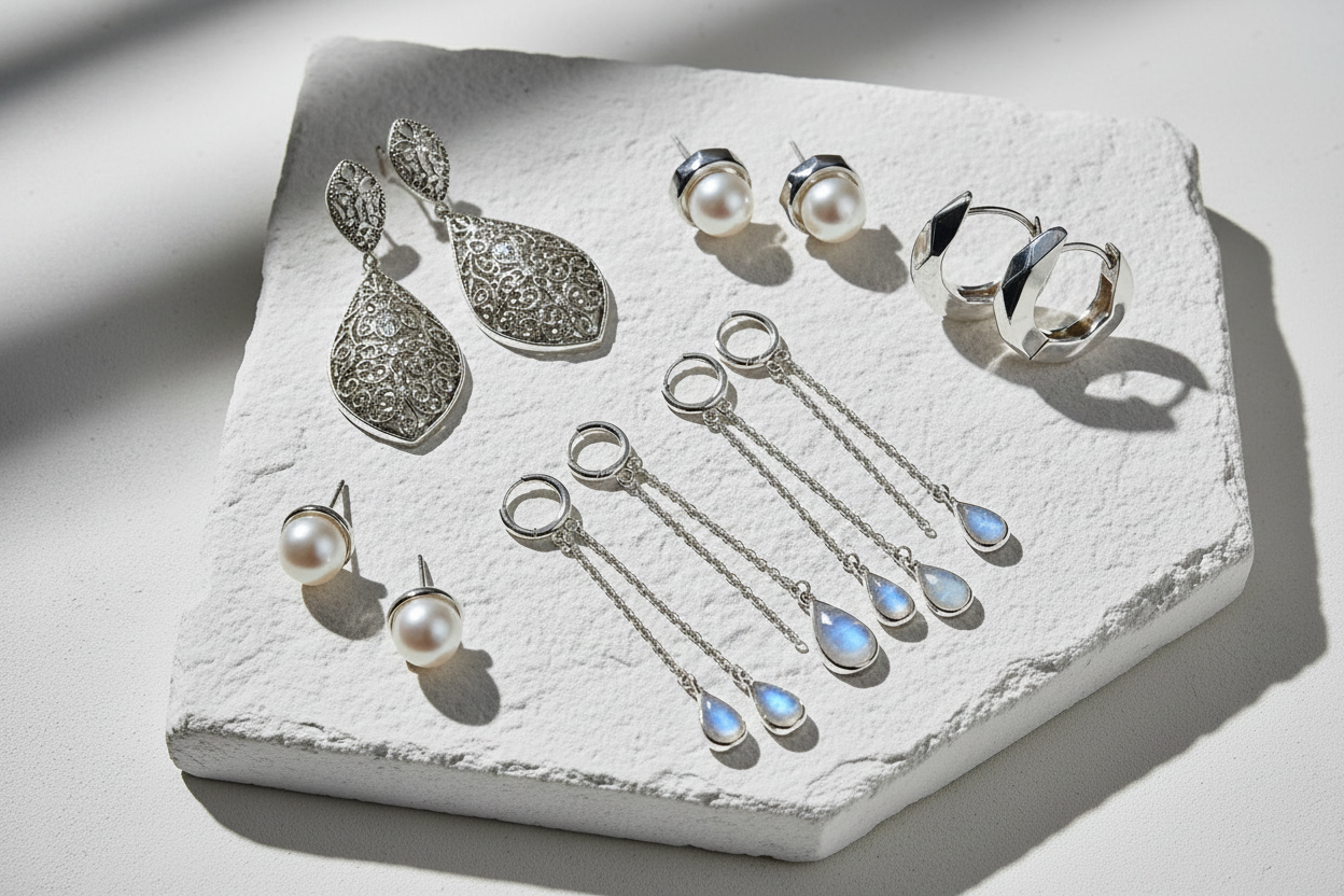 925 Silber – Ohrringe