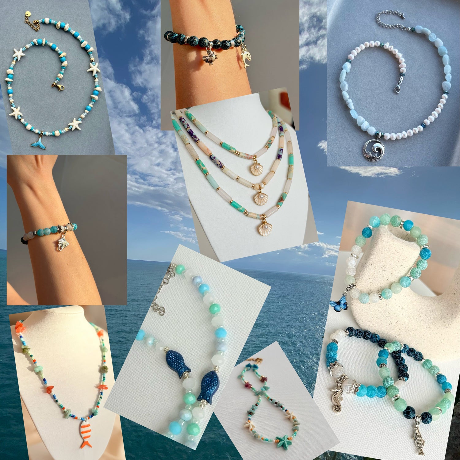 Sommerkollektion - Handgefertigter Schmuck am Strand