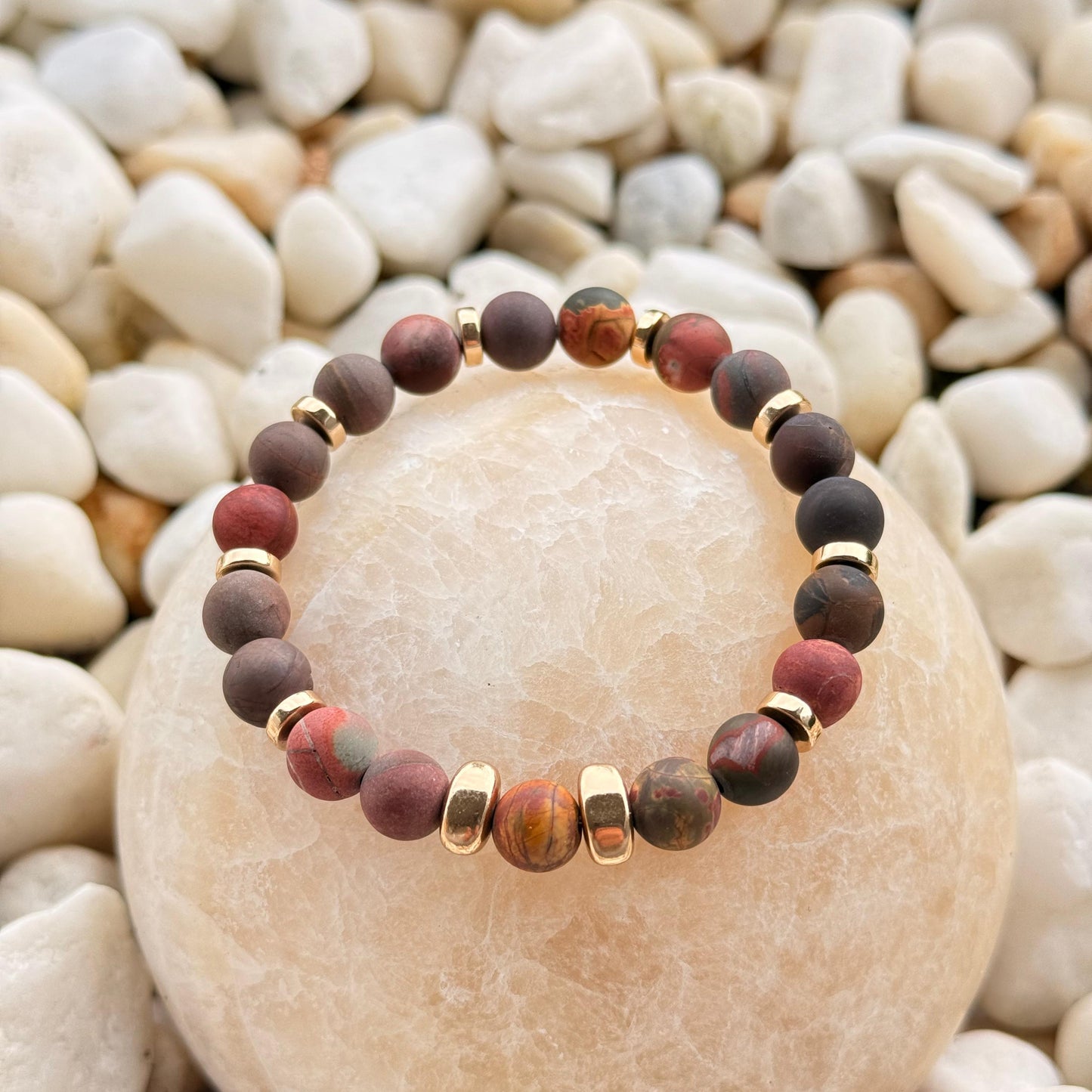 Golden Earth – Naturstein-Armband