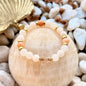 Rosé Wings – Naturstein-Armband mit Schmetterlingsdetail