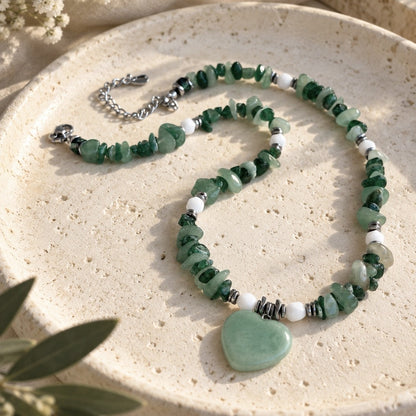 Green Aventurine Heart Necklace