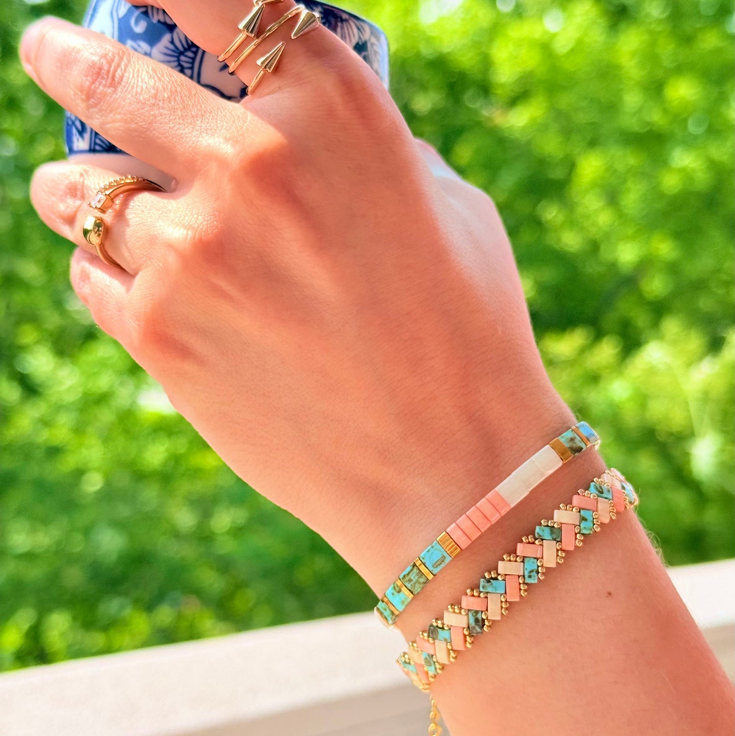 Pastel Harmony Miyuki-Tila Armband