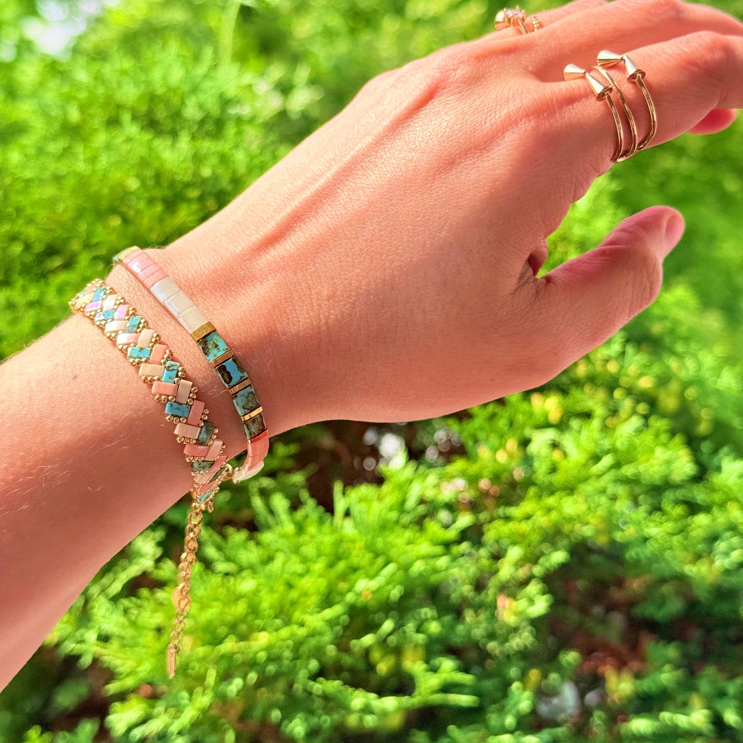Pastel Harmony Miyuki-Tila Armband