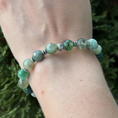 Grünes Achat-Armband