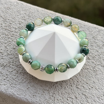 Grünes Achat-Armband