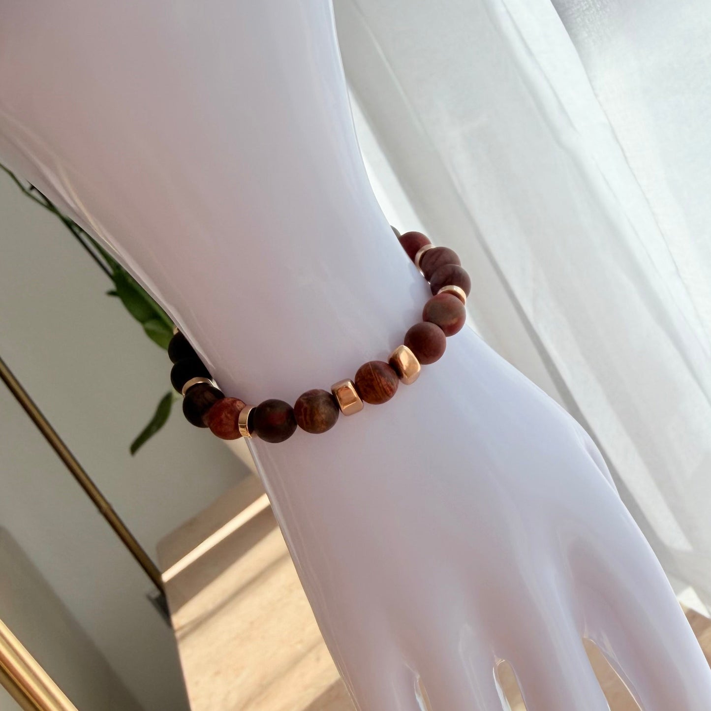 Golden Earth – Naturstein-Armband
