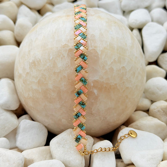 Pastel Mosaic Miyuki-Tila Armband