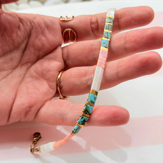 Pastel Harmony Miyuki-Tila Armband