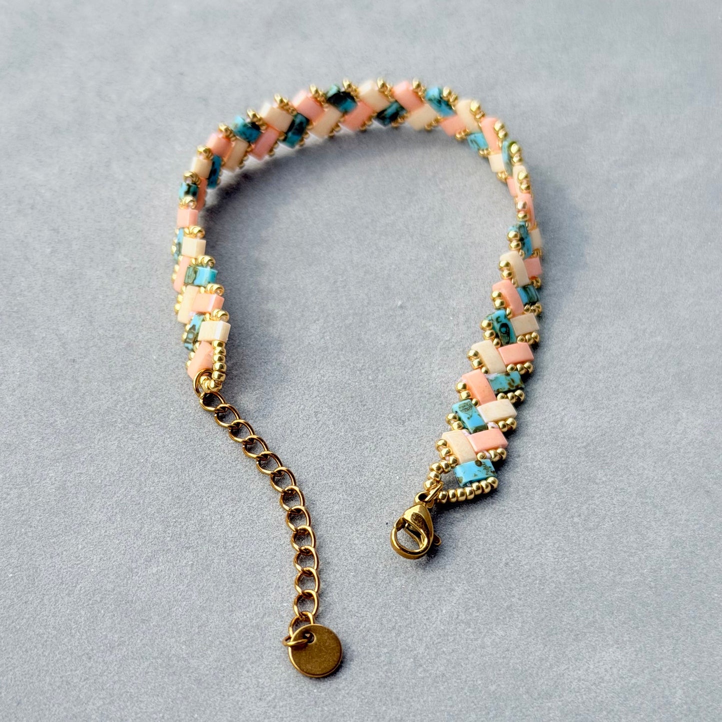 Pastel Mosaic Miyuki-Tila Armband