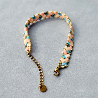 Pastel Mosaic Miyuki-Tila Armband