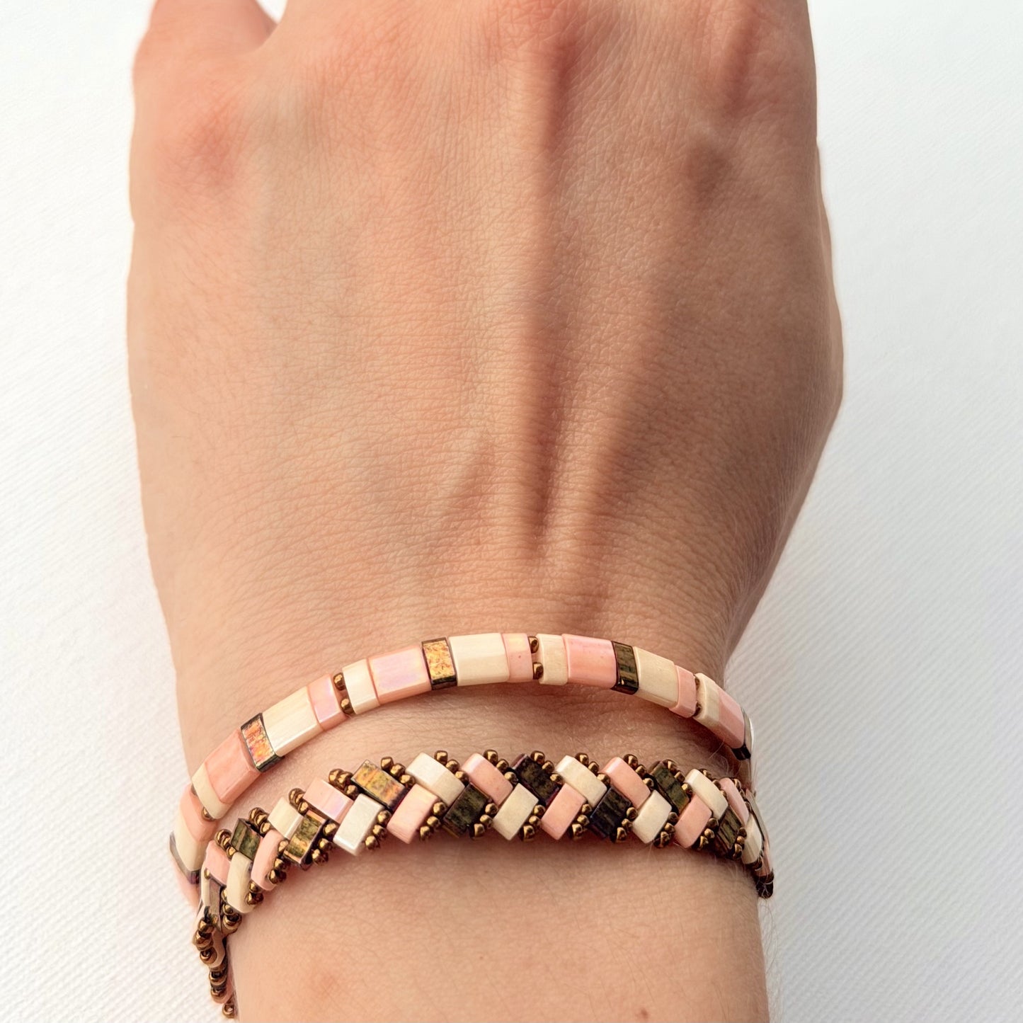 Rosewood – Miyuki Tila Armband Set