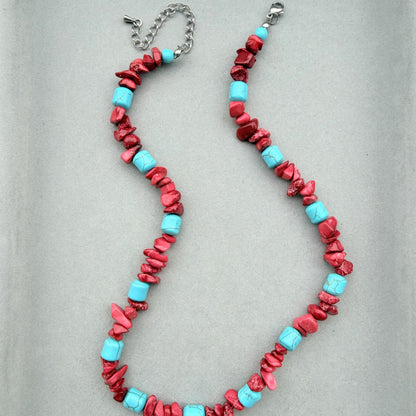 Coral & Turquoise Halskette und Armband
