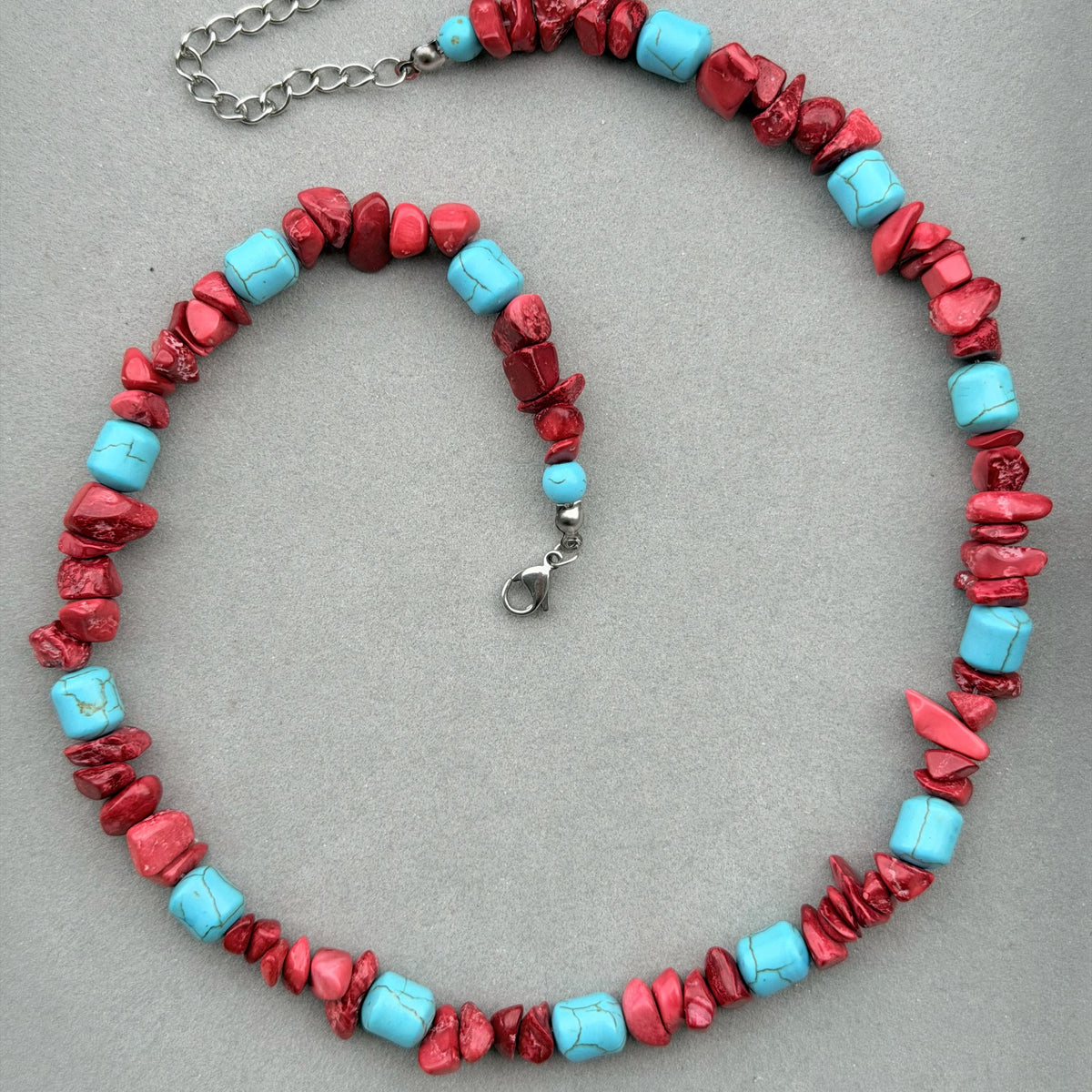 Coral & Turquoise Halskette und Armband