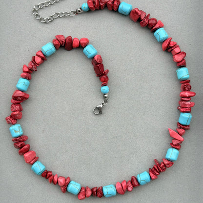 Coral & Turquoise Halskette und Armband