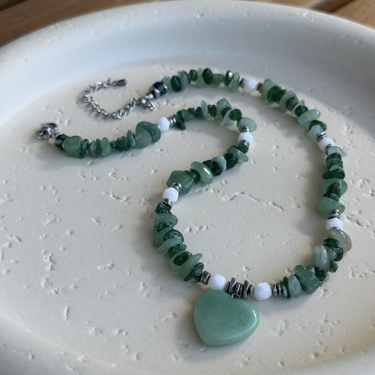 Green Aventurine Heart Necklace